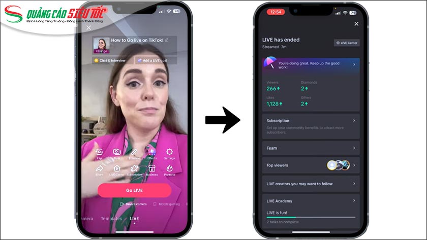 Livestream TikTok trên điện thoại Livestream TikTok trên điện thoại