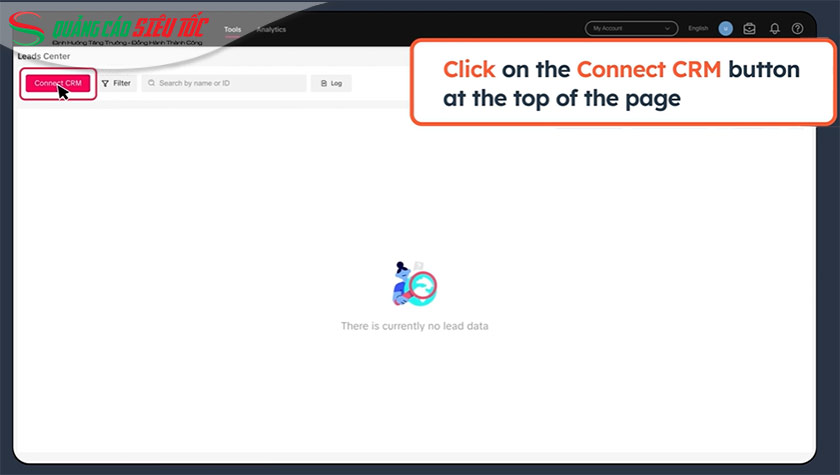 Chọn vào Connect CRM