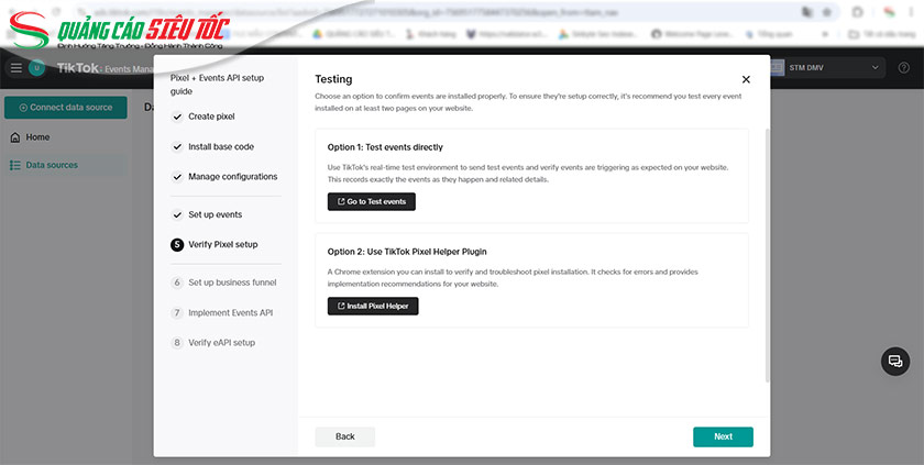 Kiểm tra Event Tracking