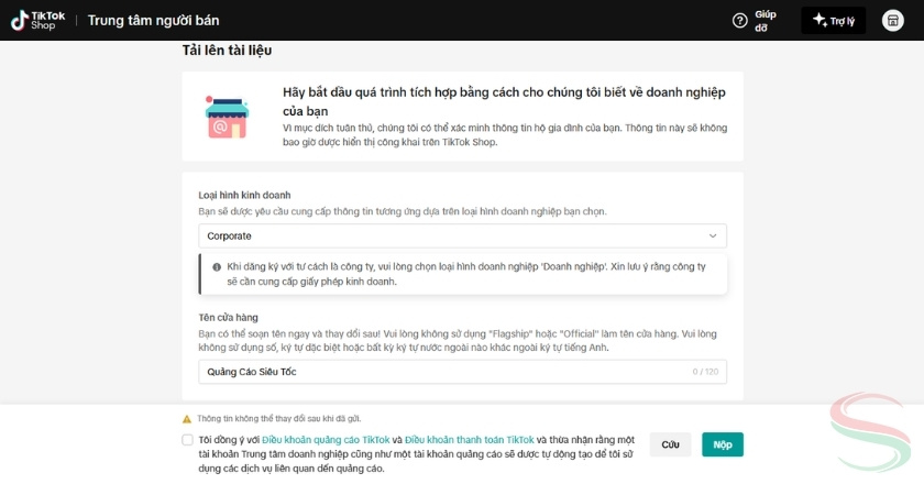Cập nhật thông tin hồ sơ pháp lý người bán