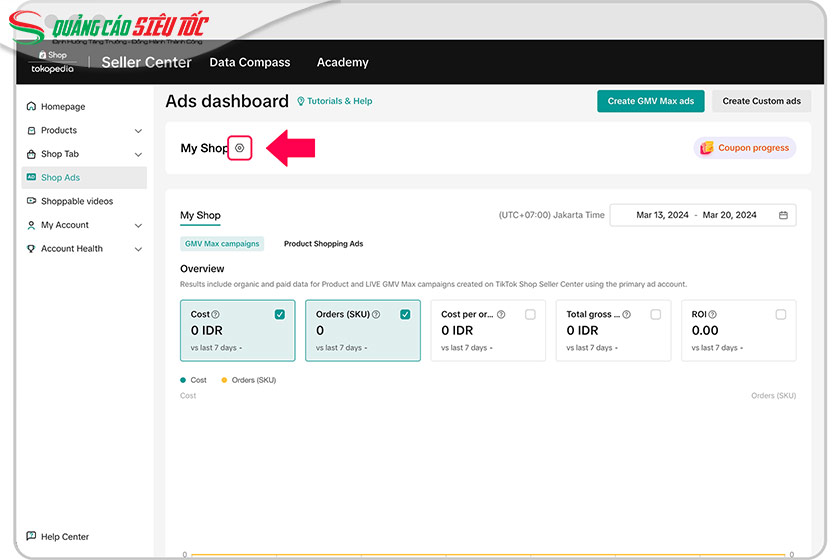 Mục GMV Max trong trình quản lý quảng cáo TikTok Mục GMV Max trong trình quản lý quảng cáo TikTok