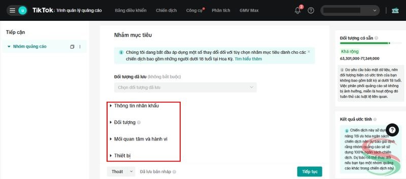Target khách hàng tiềm năng