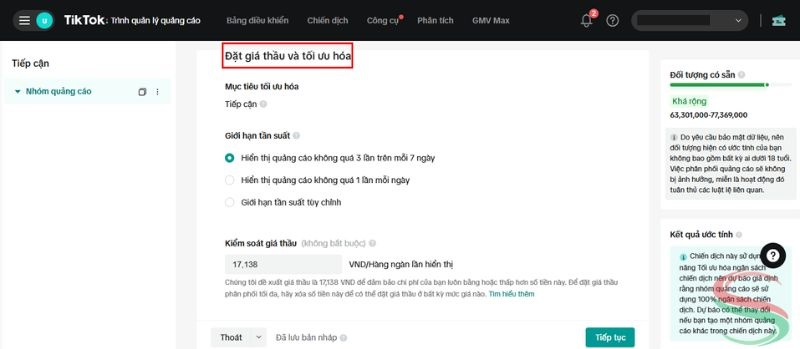 Tối ưu giá thầu và mẫu quảng cáo