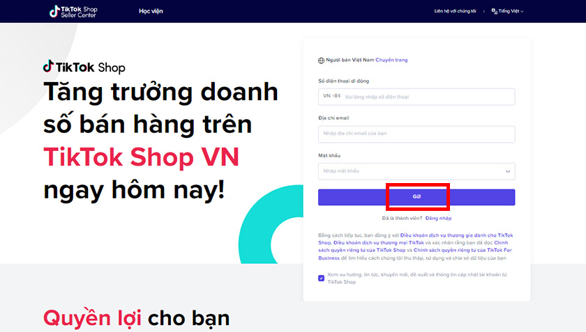 Hướng dẫn đăng ký TikTok Shop Việt nam