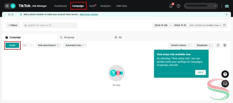 Tạo chiến dịch TikTok Ads