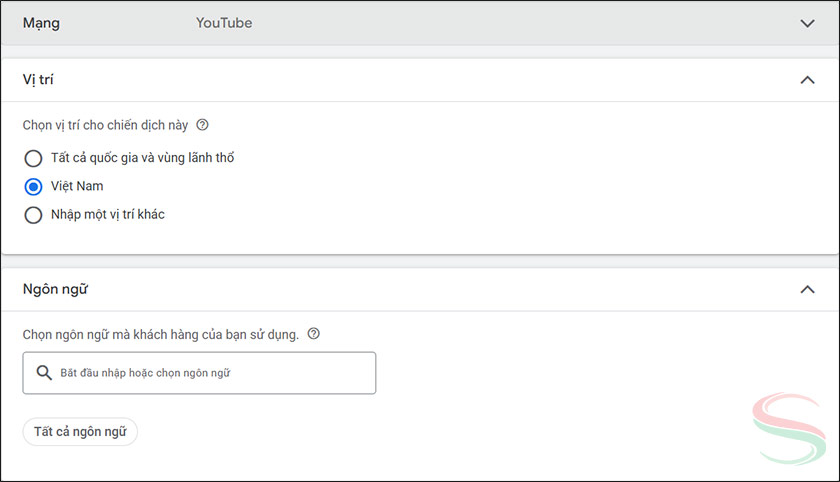 Thiết lập vị trí và ngôn ngữ tuỳ chỉnh Thiết lập vị trí và ngôn ngữ tuỳ chỉnh