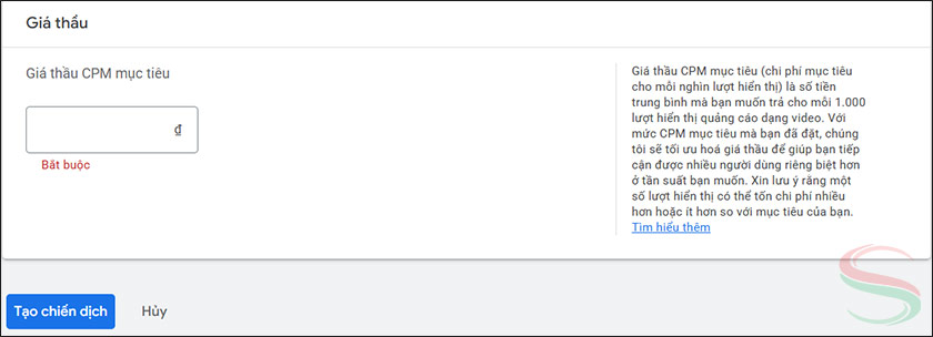 Đặt CPM và hoàn tất chiến dịch Đặt CPM và hoàn tất chiến dịch