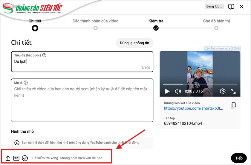 Kiểm tra trạng thái bản quyền video