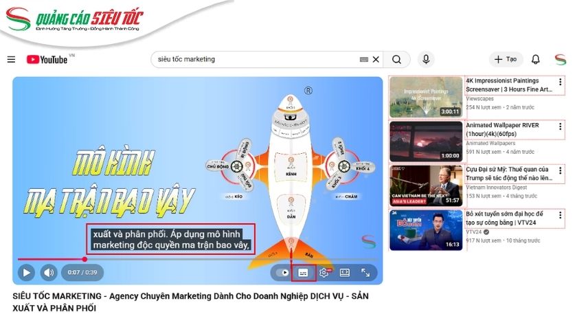 Cách xem video có hỗ trợ sẵn sub hay không