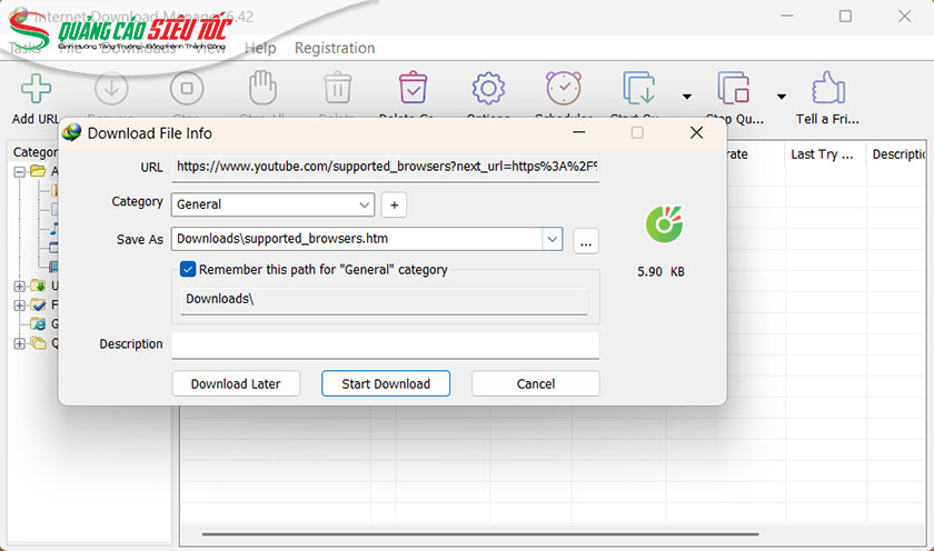 Kiểm tra các tuỳ chọn và tải xuống.