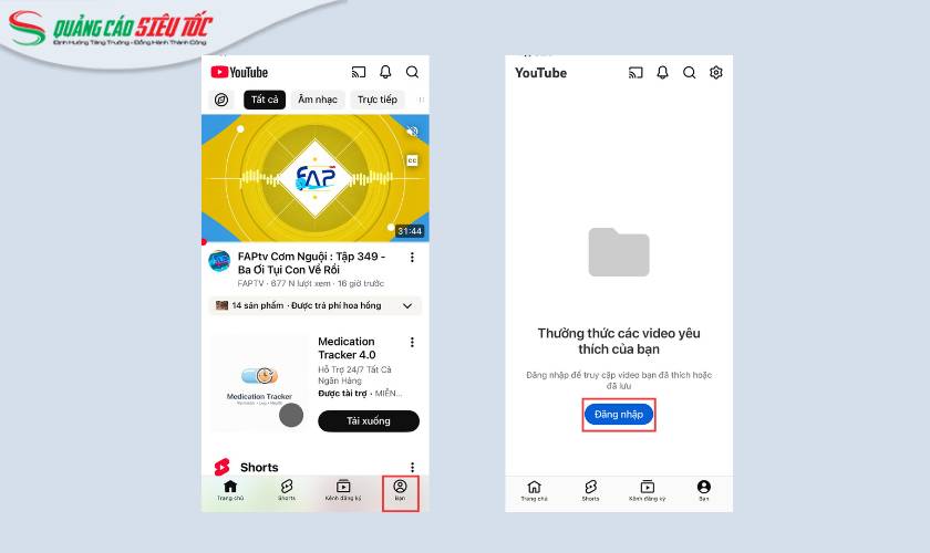 Khởi tạo Youtube Account