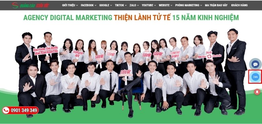 Tích hợp nút chat Zalo trên giao diện website