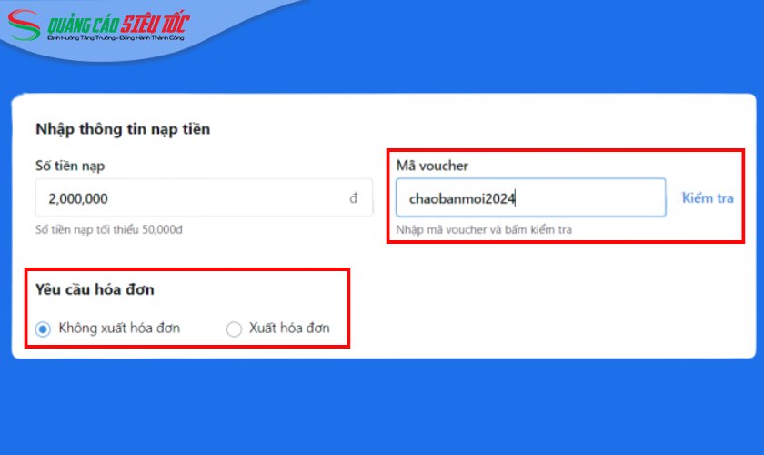 Cung cấp thông tin voucher nạp tiền Zalo Ads