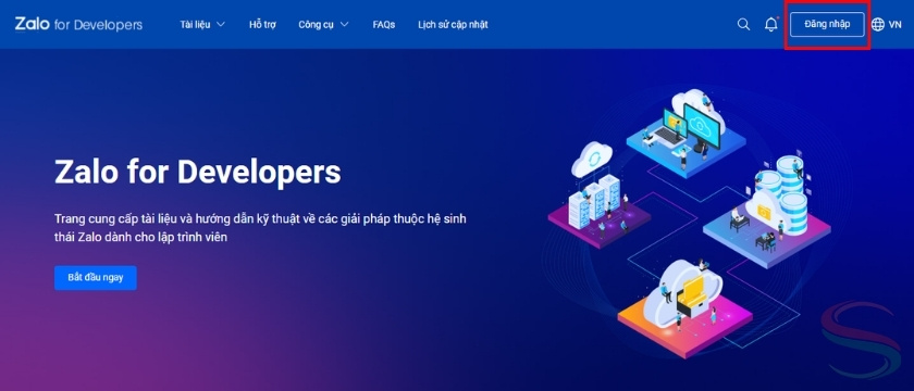 Mở trang lập trình Zalo Mini App