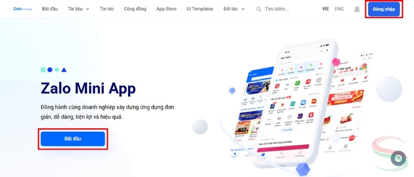 Mở trang Mini App Development