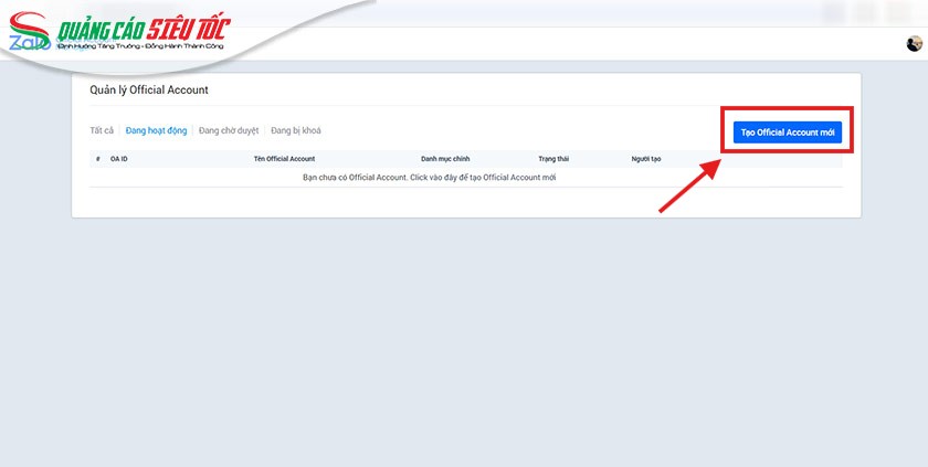 Hướng dẫn tạo Zalo OA bước 3 Hướng dẫn tạo Zalo OA bước 3