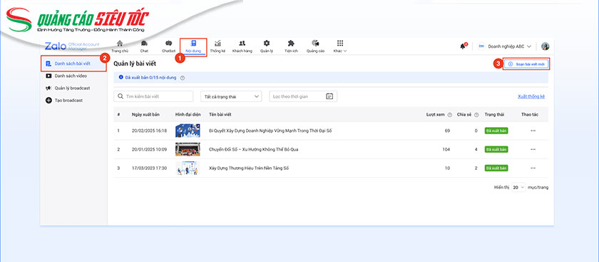 Đăng bài & quản lý nội dung trên OA Đăng bài & quản lý nội dung trên OA