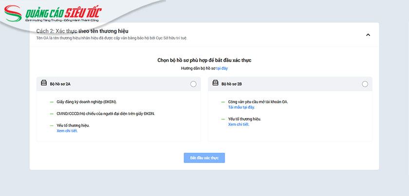 Xác thực Zalo OA cách 2 Xác thực Zalo OA cách 2