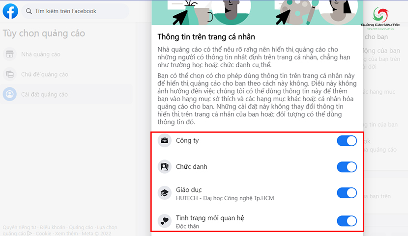 Cách tắt quảng cáo của facebook