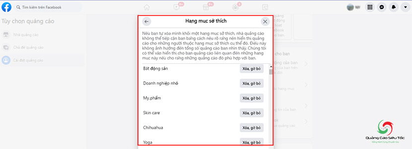 Cách tắt quảng cáo của facebook