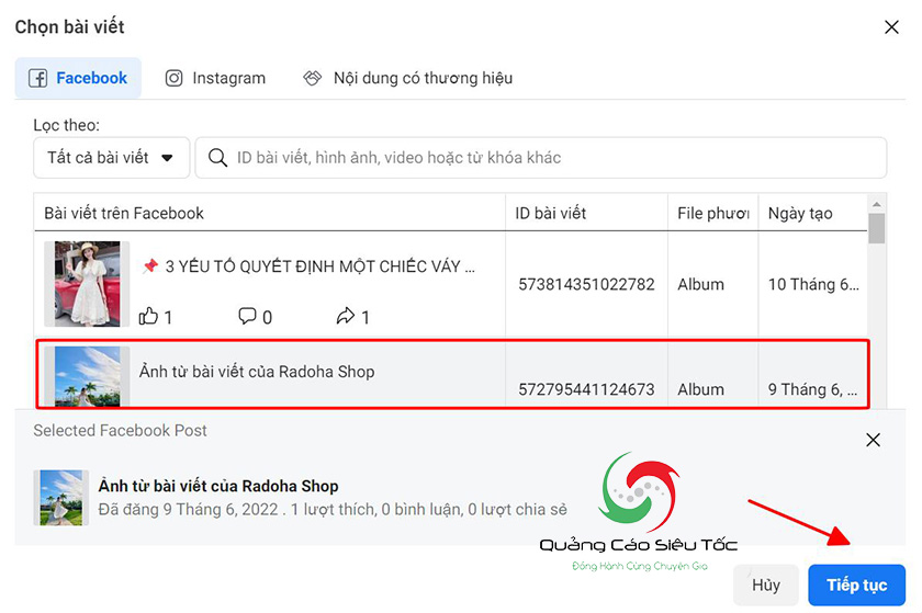 quảng cáo fb hiệu quả