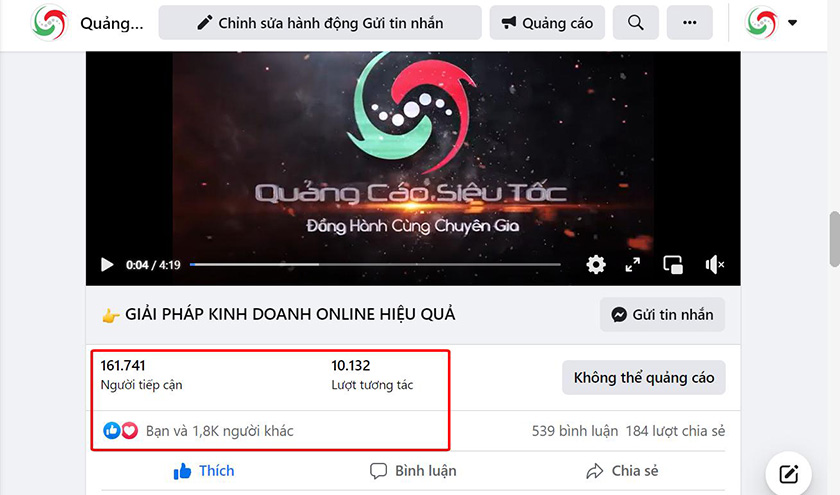 cách chạy quảng cáo facebook - Quảng cáo Video