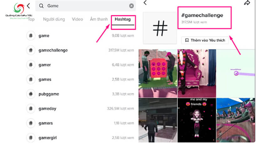 Cách lên xu hướng TikTok Gắn thẻ hashtag 