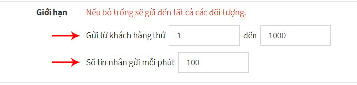 cài đặt giới hạn gửi tin nhắn ahachat