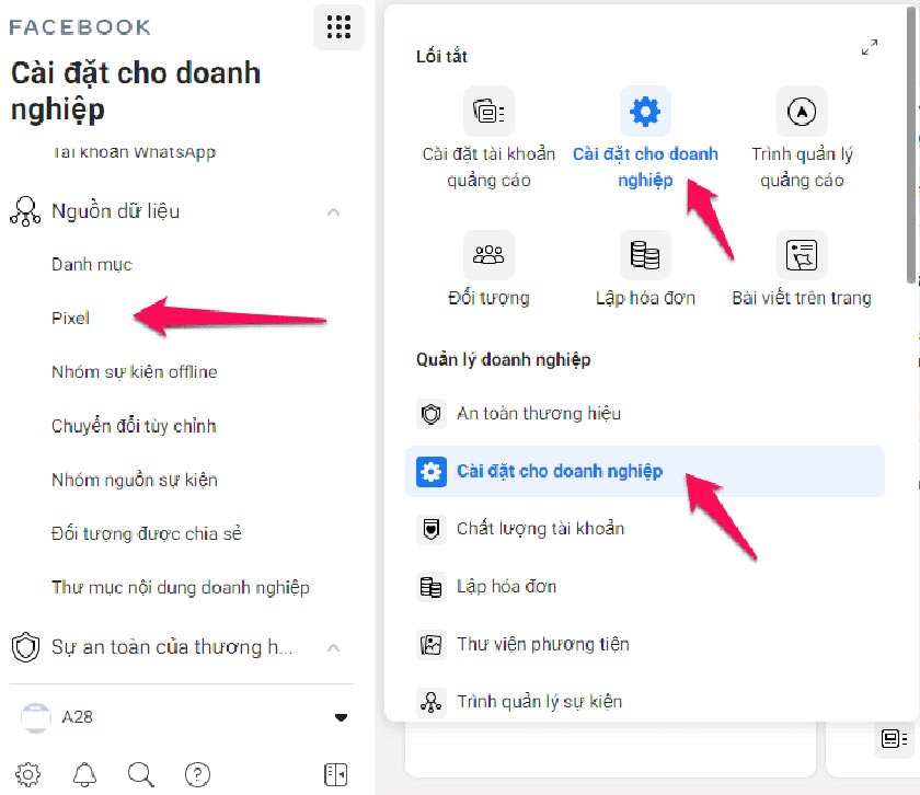 Tạo pixel cho quảng cáo conversion