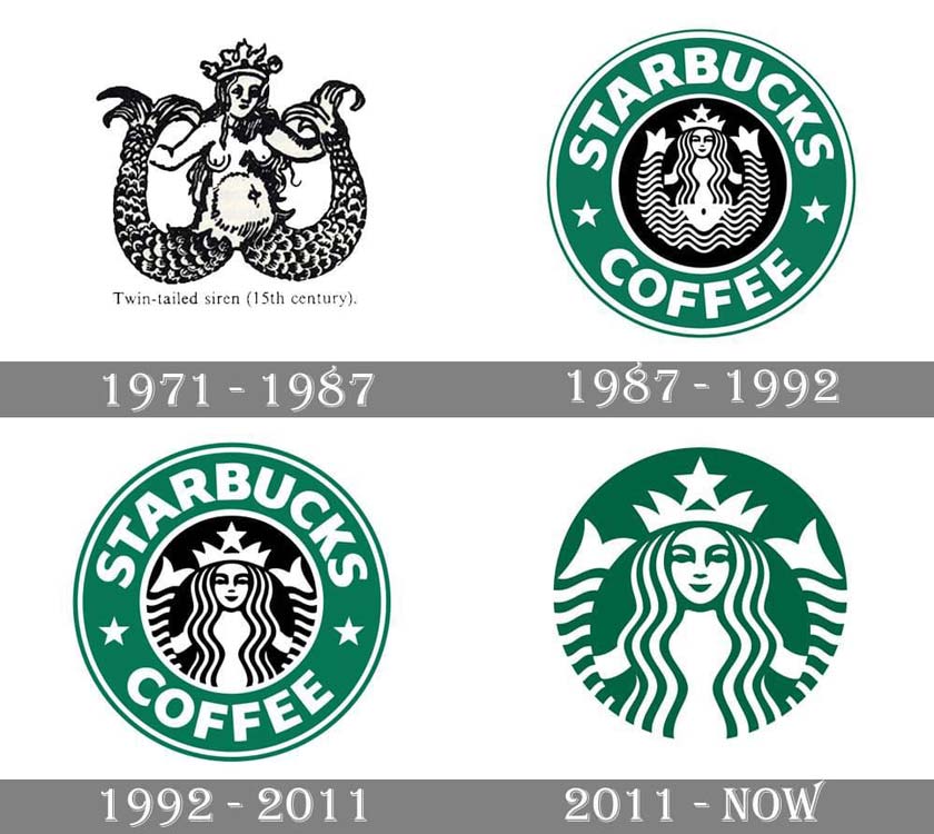 Các phiên bản logo của Starbucks