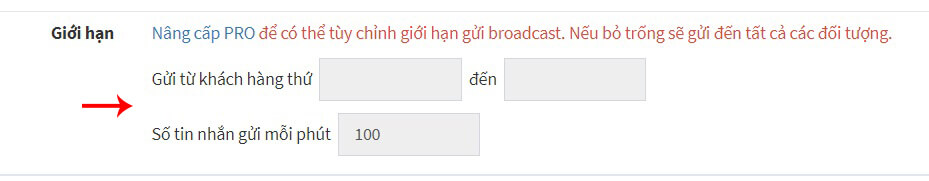 chọn loại gửi tin nhắn hàng loạt ahachat bot