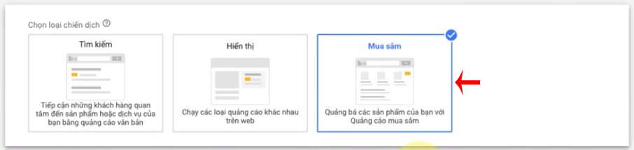 chọn mục tiêu chiến dịch google shopping chọn mục tiêu chiến dịch google shopping