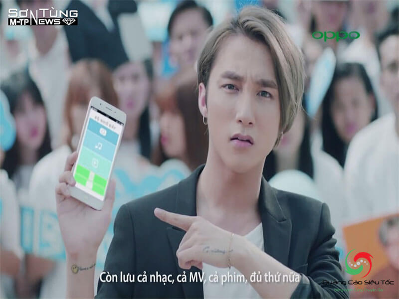 ca sĩ sơn tùng mtp đại diện cho hãng oppo