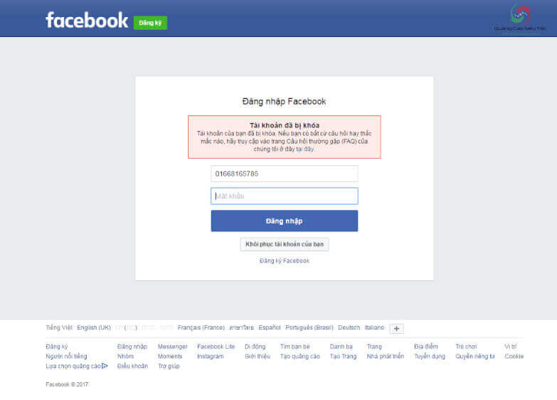 khôi phục thông tin tài khoản facebook bị xóa vĩnh viễn bị khóa FAQ