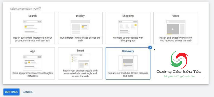 Tạo chiến dịch Google Discovery Tạo chiến dịch Google Discovery