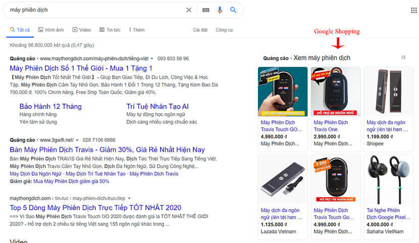 marketing google shopping