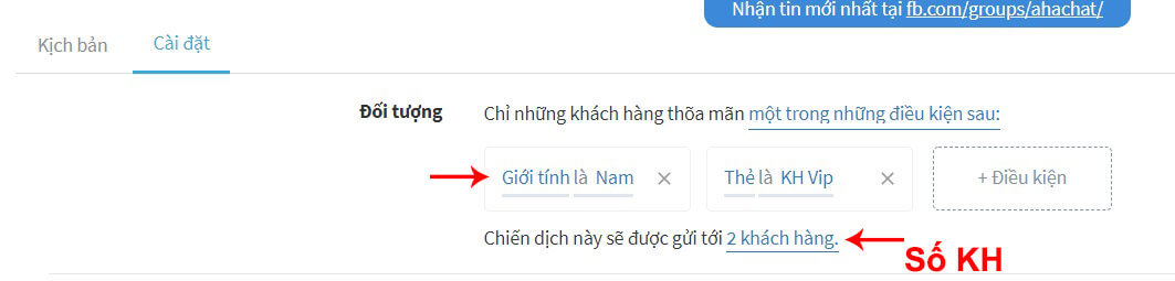 gửi tin nhắn fanpage ahachat