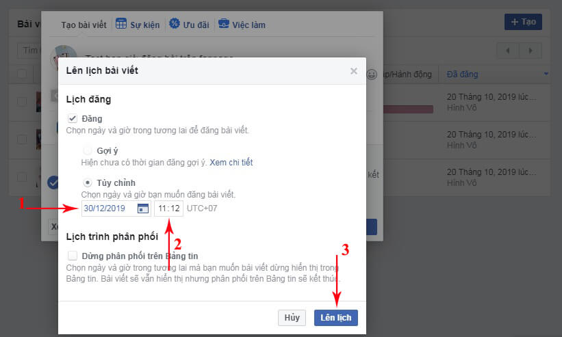 hẹn giờ đăng bài