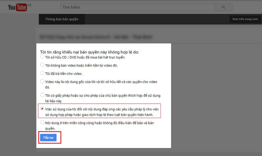 Chọn lý do hợp lý để kháng cáo bản quyền Youtube