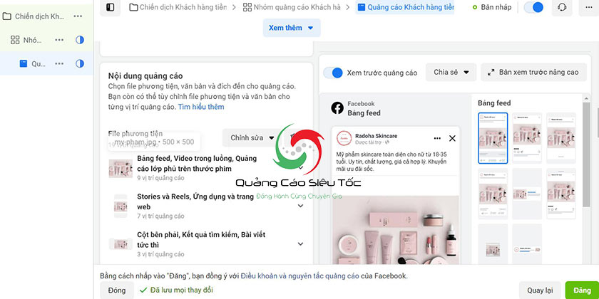 Kiểm tra thông tin quảng cáo Facebook Ads