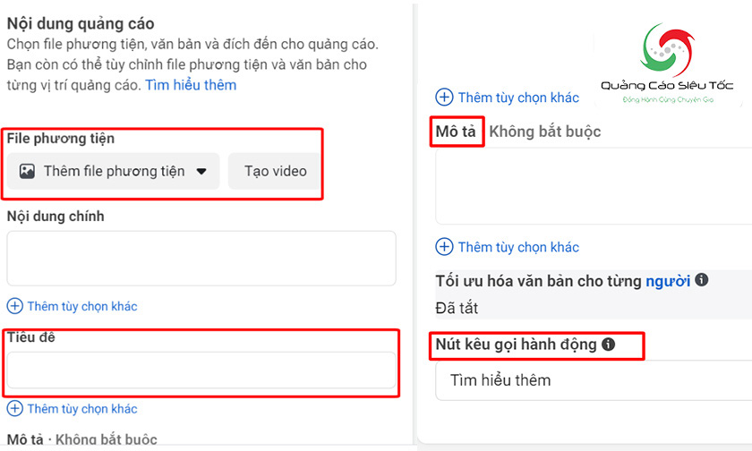 Xây dựng nội dung quảng cáo Lead Facebook Ads