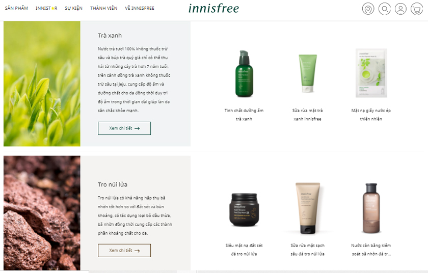 Một website mỹ phẩm đẹp Một website mỹ phẩm đẹp