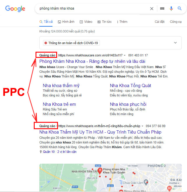 Chạy quảng cáo Google cho phòng khám nha khoa