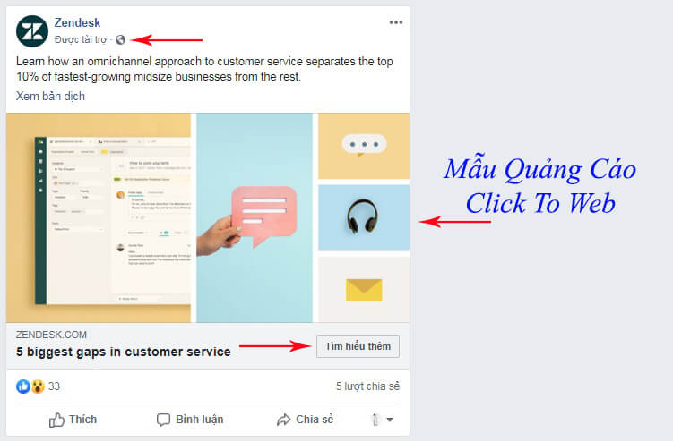 mẫu quảng cáo click to web facebook