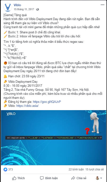 Một mini game Facebook giải đố khá phức tạp dành cho dân code 