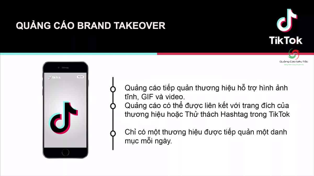 Chi tiết về định dạng quảng cáo Brand Takeover của TikTok