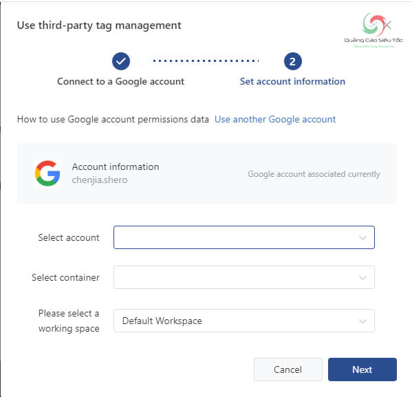 Nhập thông tin tài khoản Google của bạn
