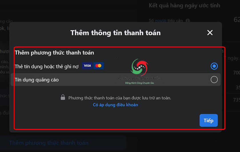 Thêm phương thức thanh toán