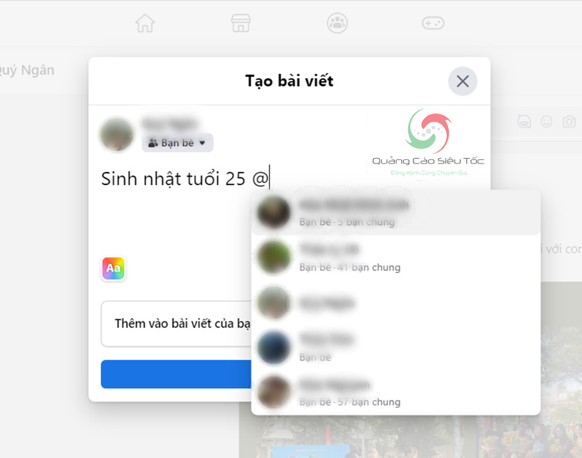 Cách tự tag tên mình trên Facebook