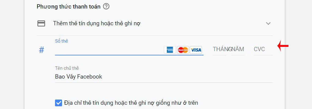 thêm người dùng thanh toán google 